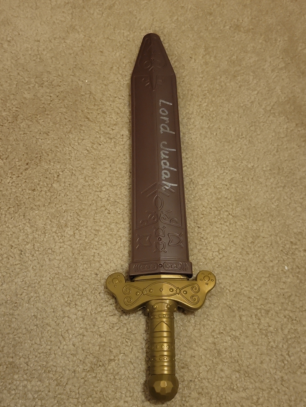 FREE W ANY PURCHASE! Plastic Roman Sword with Sheath for, Knight Costume